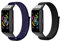 Menglo 2 Stück Nylon Armband für Huawei Band 6 / Honor Band 6 Armband, Verstellbares Sport Dehnbarer Ersatz Armband Kompatibel mit Huawei Band 6 / Honor Band 6 Armband (A)