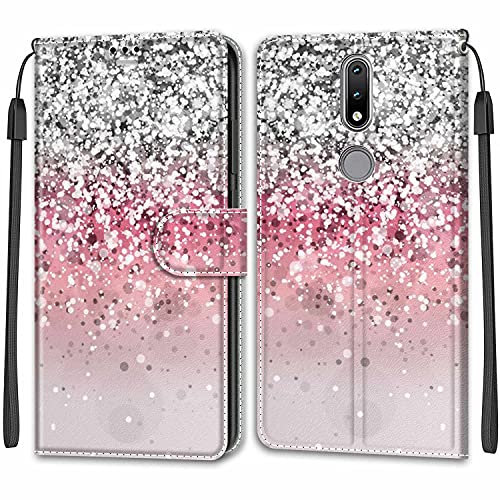 Feyten Kompatibel mit Nokia 2.4 Hülle, Handyhülle Nokia 2.4, Nokia 2.4 Schutzhülle Wallet Handytasche PU Leder Klappbar Magnet Klapphülle Nokia 2.4 Case Handytasche PU Lederhülle (Bling)