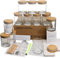 MILIVIXAY Klare Kerzengläser aus Glas mit Deckeln und Kerzenherstellungs-Sets, leere Kerzengläser im Großpack zum Kerzenmachen, Gewürz- und Pulverdosen, 12er-Pack, 295 ml