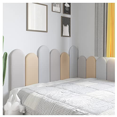 PFCDZDU Kopfteile Zum Abziehen Und Aufkleben, 3D-Antikollisions-Wandauflagen, Wandmontiert Gepolstertes Schalldichtes Paneel, Für Schlafsaal Queen Size Bett Dekorativ (Farbe : B, Größe : 200cm)
