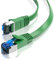 JAMEGA - 10m CAT.7 Netzwerkkabel Flach Ethernet Kabel Patchkabel in Grün| Gigabit Lan 10Gbit/s | 600MHz | Cat-7 Rohkabel U/FTP PIMF Schirmung mit RJ45 Stecker | Router Switch Modem