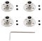 JZK Set di 4 raccordi flangiati per alberi motore modello 6mm