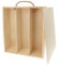 Wooden World - Elegante caja de vino de madera con asa de cuerda para tres 3 botellas
