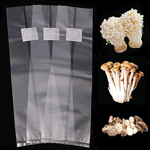 PnxdeobXL 24 Pezzi Sacchetti di Coltivazione di Funghi, Sacchetto di Coltivazione per Funghi, Mushroom Spawn Grow Bag, Accessori per Coltivazione di Funghi, per Funghi, Cereali (32 * 50 cm)