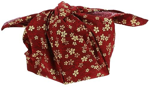 GLEAVI Japanisches Wickeltuch Aus Baumwolle Dekoratives Geschenkverpackungstuch Mit Rotem Kirschblütenmuster Vielseitig Für Lunchboxen Geschenke Und Outdoor Langlebig Und Gesund