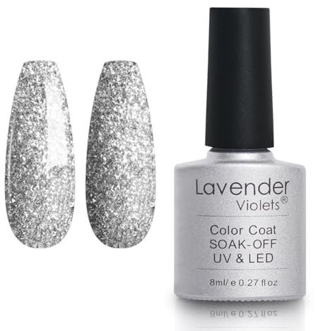 Lavender Violets 8ml Gel Nail Polish UV LED Soak Off Nail Lamp Curing Manicure Pedicure Classical Coloured Bottle Long Lasting Easy Apply Milky Way D243