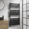 DuraTherm® 1200 x 600mm Flat Panel Heated Towel Rail Radiator Modern Central Heating Bathroom Warmer Wall Mounted Ladder Rad, Matt Black