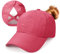 Baseball Cap Damen Kappe Sommer Basecap Pferdeschwanz, Verstellbar Frauen Ponytail Cap Baseballmütze Mesh Atmungsaktiv Sonnenhut Freizeit Kappe mit Zopfloch Outdoor Sports Kreuz Dunkelrosa