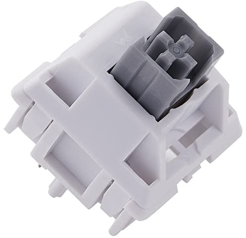 Grey Tactile Mechanical Keyboard Lubed Switches(35pcs) -WS Tactile Feeling Nylon Housing POM Stem Lubed 63.5g Single Stage Spring