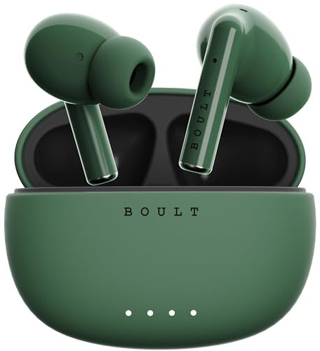 GOBOULT W20 - Auriculares intrauditivos verdaderamente inalámbricos con 35 horas de reproducción, micrófono Zen ENC, baja latencia de 45 ms, controladores de graves de 13 mm, carga rápida tipo C