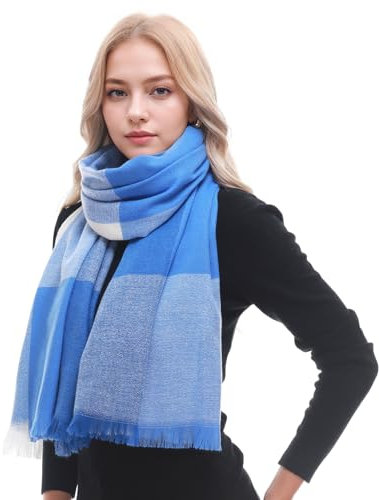 PIOYMEYA Echarpes à Carreaux Femme Doux Pour Femmes Pashmina Châles Hiver Grand Châle Doux Pour Femmes