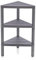 DIVCHI 3 Tier Corner Shelf Triangle Space-Saving Freestanding Shelving Unit | Storage Shelves | Display Rack | Bookcase | Kitchen Stand | Living Room Organiser | Bedroom Bookshelf (Grey)