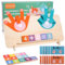 Fizdoqg Holz Mathe Spielzeug Zählen Lernen für Kinder, Montessori Zahlen Lernen Spielzeug Holzspielzeug Lernspielzeug für 3-5 Jahre Jungen und Mädchen Geschenk