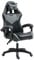 Gaming Chair Ergonomic Drafting Chair Tall Office Chair with Lumbar Support and Adjustable Footrest Headrest Height-Adjustable and Adjustable Reclining (Gaming Chiar, Black+Grey)