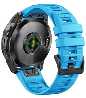 ANBEST Armband Kompatibel mit Fenix 6X/6X Pro/8 51mm/7X/7X Pro/3, Epix Pro Gen 2 51mm ersatzarmband 26mm Quick-fit Silikon für Fenix 5X/5X Plus/Descent MK1/MK 2i/MK 2