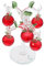 Cabilock 1 Satz Kristall-Apfelbaum außen dekorativer Baum Zeder Geld für Bookshelf Decor bücherregal Dekoration Auto-Dashcam hochzeitsdeko Kristall Äpfel Baumschmuck Kristall-Baum-Figur rot