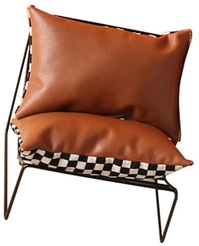 ibasenice Miniatur Armchair Sofa Chair Für Maßstab Für Miniatur-szenen Und Puppenhäuser Farblich Abgestimmt Hellbraunem Karomuster