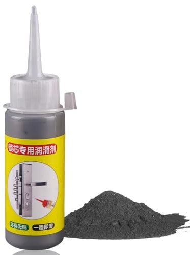 60ml Lock Cylinder Lube Powder,Graphite Powder for Locks,L/ock Lubricant G/raphite Spray,Graphite Lo/ck Lubricant,Widely Applicable,Prevents Rust & Noise,for Smooth Lock Operation,Long-Lasting Effect