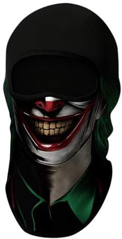 AYVRUOP Lustige Clown-Maske, Motorradmaske für Herren, winddichte Maske zum Motorradfahren, Sonnenschutzmaske, für Männer und Frauen im Freien geeignet, zum Motorradfahren
