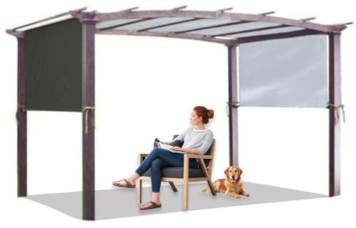 Pergola Rétractable d'Extérieur pour Jardin et Terrasse avec Toit Coulissant UV50+ Abri Barbecue,pour Porche, fête,terrasse,arrière-Cour (Navy,5.4× 2.5m/17.7× 8.2ft)