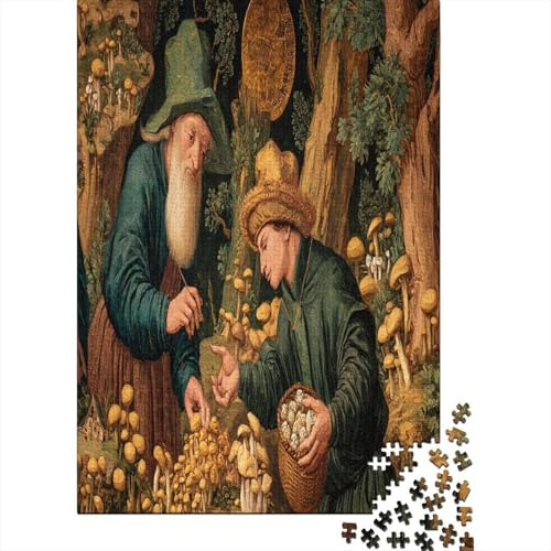 Puzzle 38x26cm/1000pcs Erwachsene Mystische alchemistische Gemälde aus dem 16. Jahrhundert Damen Herren Holzbrett Präzisions-Interlocking