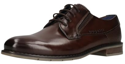 bugatti Lerio Comfort Herren Schnürschuh Leder braun braun