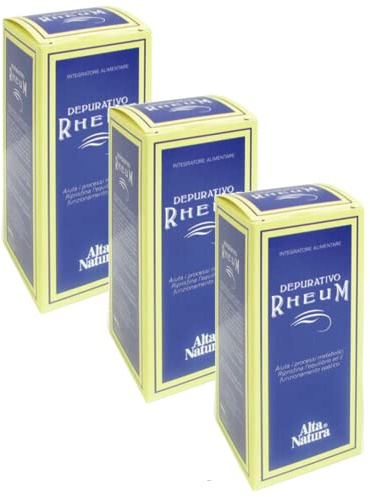 ALTA NATURA - RHEUM REINIGEN, 3 Packungen à 250 ml - reinigende Wirkung, Funktion der Leber, unterstützt Verdauungs- und Stoffwechselprozesse