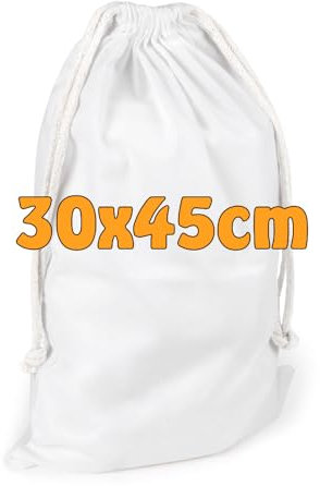 Cottonbagjoe Baumwollbeutel, Stoffbeutel | mit Kordelzug | 30 x 45 cm | Zero Waste | Gemüsebeutel Lunchsack Kosmetikbeutel Sockenbeutel Spielzeugsack Unterwäschebeutel Schuebeutel