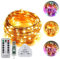 ErChen USB Dual-Color Led String Lights, 33FT 100 Leds Color Changing Dimmable 8 Modes Copper Wire Fairy Lights with Remote Timer for Indoor Outdoor Christmas (Warm White, Multicolor)