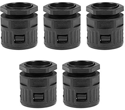 sourcing map Cable Gland Corrugated Tube Connector AD34.5 Pipe Joints Clamps M32 Screw 5Pcs