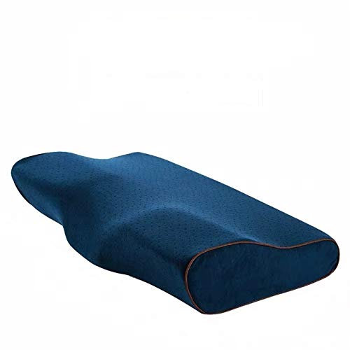 RKZM Orthopädische Physiotherapie Nackenkissen Bambuskohle Memory Foam Kissen Cervical Health Care Schmerzlinderndes Bettkissen 62X38X12-8Cm