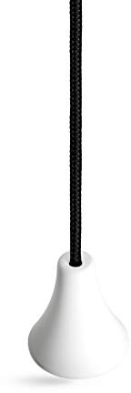 Bathroom Light Pull Cord Strings. Choice of Cord Colours, with Ice White Connector and Acorn, from Sleeklight™ (Jet Black Cord)