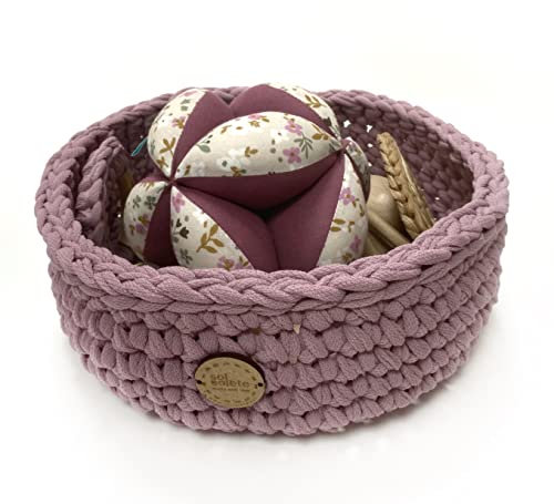 Panera de los tesoros con pelota en tonos rosa/malva