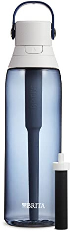 Brita Resolution Bottle, Premium Filtering Bottle Hard Sided Night Sky 26oz, Includes Brita Swag