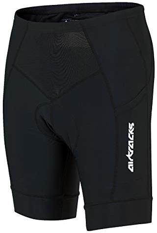 Airtracks Pantalón corto de ciclismo para mujer, pantalones de ciclismo para mujer, acolchado 3D, transpirable, protección UV, secado rápido, Mujer, Negro , XS - Damen