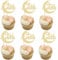 Gyufise 24Pcs Gold Glitter Eid Mubarak Cupcake Toppers Moon Happy Eid Ramadan Kareem Cake Decorations Islamic Muslim Party Supplies Decorations