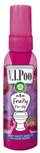 Air Wick |V.I.Poo Fruity Pin-Up Pre-Poo Toilet Spray | 55 ml, Pack Of 6, Bulk Buy (Total 6 x 55ml)