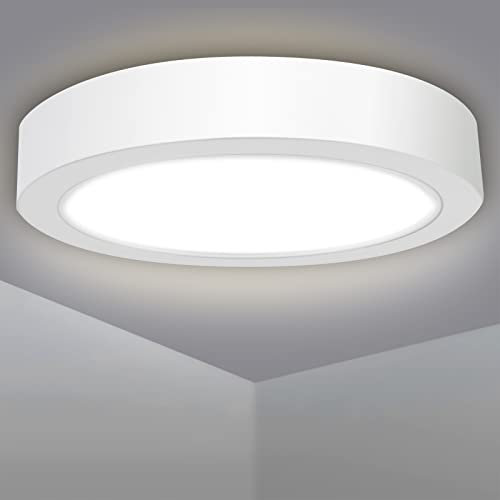 EXTRASTAR Led Deckenleuchte Flach Rund Deckenlampe 36W(=187W) Modern weiß 4200K 3200LM Led Lampen Led Deckenbeleuchtung für Badezimmer Schlafzimmer Wohnzimmer Küche Bad Keller Balkon,Ultra Dünn