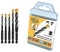 Masonry Drill Bits Set, 5 Piece Multi Material Drill Bit Set Ø 5,6,7,8,10 mm HEX Universal Rotary and Impact Masonry Drill Set for Brick Walls, Soft Tile, Wood, Plastic, Metal