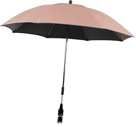 perfk Sombrilla universal para cochecito con clip con protección UV, sombrilla para cochecito de bebé de 85 cm/33,5 pulgadas con clip
