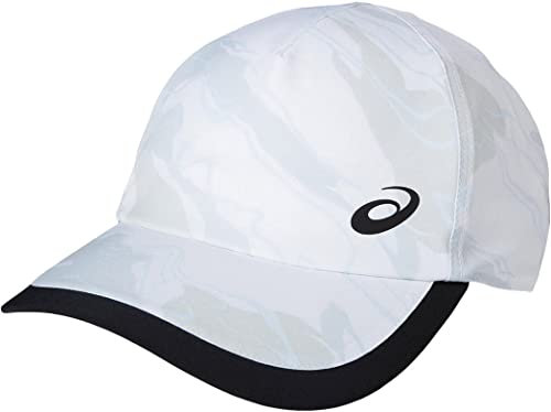 ASICS White Graphic Cap Unisex, BRILLIANT WHITE, M, Weiß glänzend, Medium