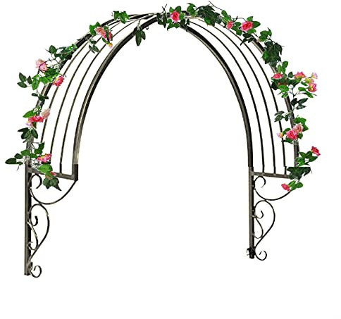 100 X 90 X 25 cm An Der Wand Montierter Rankhilfe Rankgitter Torbogen, Gartenbogen Für Fenster, Tür, Eingangsdekoration, Halbrunder Rosenbogen Blumenständer