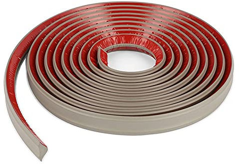 5M Molding Trim Self-Adhesive,Caulk Strip,Edging Trim for Flooring-Wood-Laminate,Floor,Tile,Laminate Beading,Skirting Board,Gap Cover 1cm for Wall Corner Ceilings Countertop Edge(Grey,21 * 11mm)