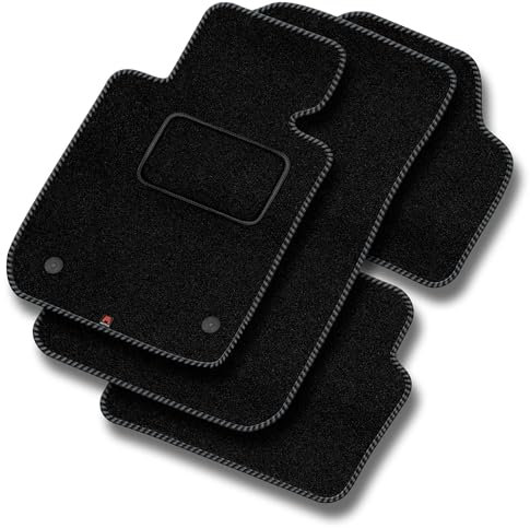 MatsMore Autoteppiche Automatten Velours Fussmatten passt für BMW 3er E30 1982-1994 - Standard, Gewebt, Grau fußmatten Auto - Erleben Sie neuen Fahrkomfort mit einem Velours- Auto fußmatten Satz für
