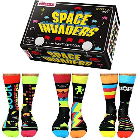 Space Invaders Oddsocks Socken in 39-46 im 6er Set - Strumpf