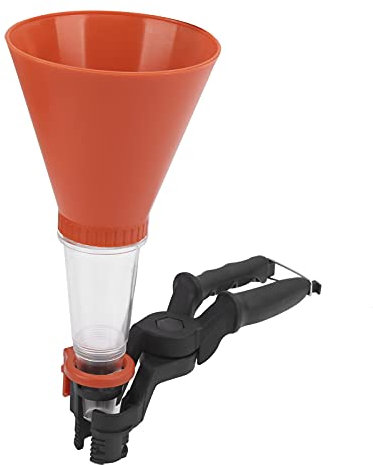 Fabater Kit Imbuto di Riempimento Olio, Imbuto per Olio Motore Universale 3 Pezzi, Filtro Olio a Bloccaggio Rapido, Kit Olio, Kit Imbuto di Riempimento Olio Senza Fuoriuscite (Arancia)