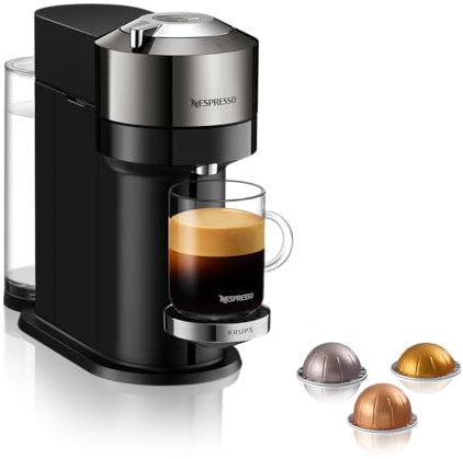 Nespresso Krups Machine à Café, Cafetière Espresso, Vertuo Next Chrome YY4299FD