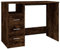 vidaXL Bureau avec tiroirs Chêne fumé 102x50x76 cm Bois d'ingénierie, Bureau d'ordinateur, Bureau d’écriture, mobilier de Bureau à Domicile