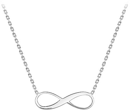 Amazon Essentials Halskette Infinity aus 9-karätigem Weißgold (ehemals Amazon Collection)