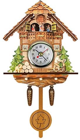 Topiky Vintage Wanduhr, Kuckucksuhr, Retro Holz Kuckuck Vogelhaus Wanduhr, Heimdekoration, Hängende Kuckucksuhr, Automatische Schaukel, Glocke, Pendel, Heimdekoration, Skandinavischer